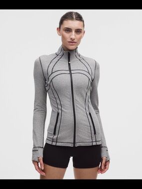 lululemon define jacket herringbone grey